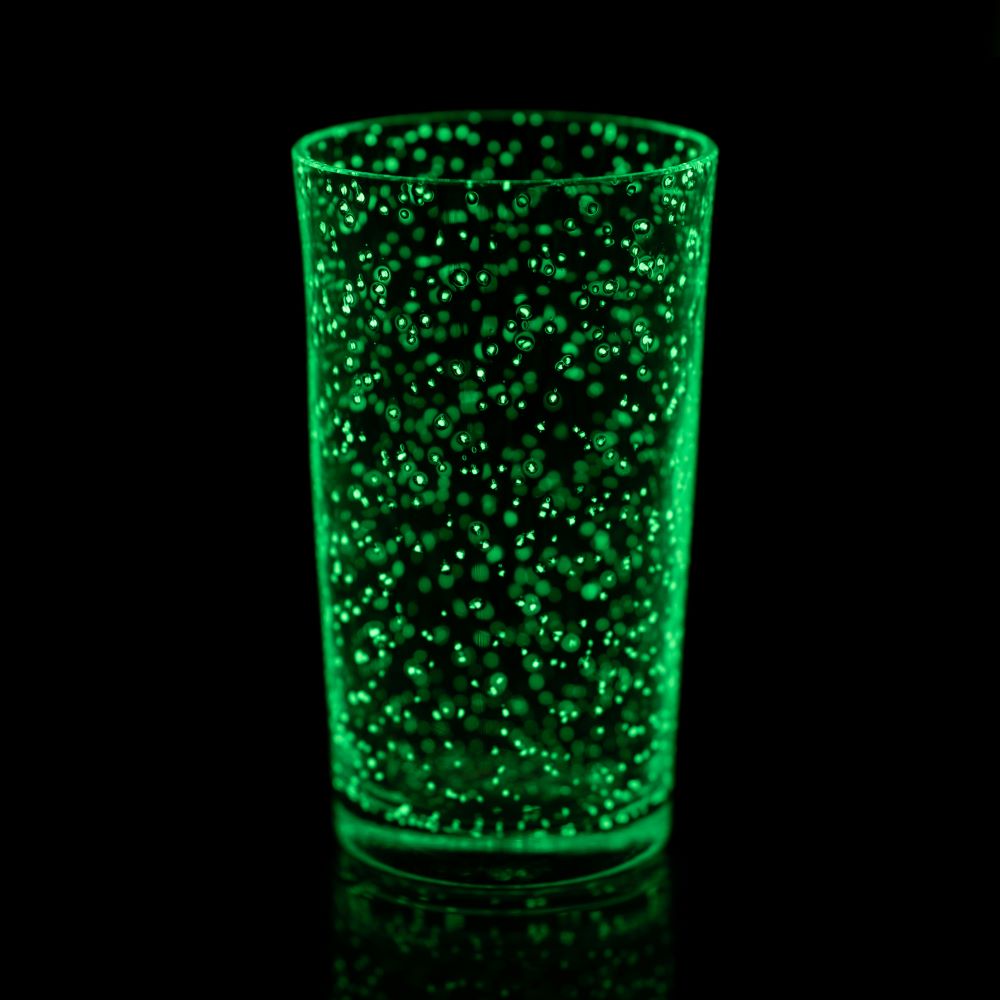 Fluorescenční - svítící sklenice - ZELENÁ - obrázek