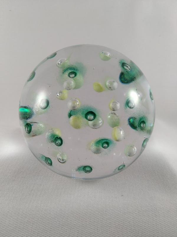 Skleněné těžítko BUBBLES GREEN - obrázek