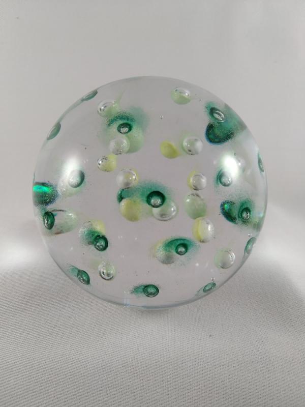 Skleněné těžítko "BUBBLES GREEN" - obrázek