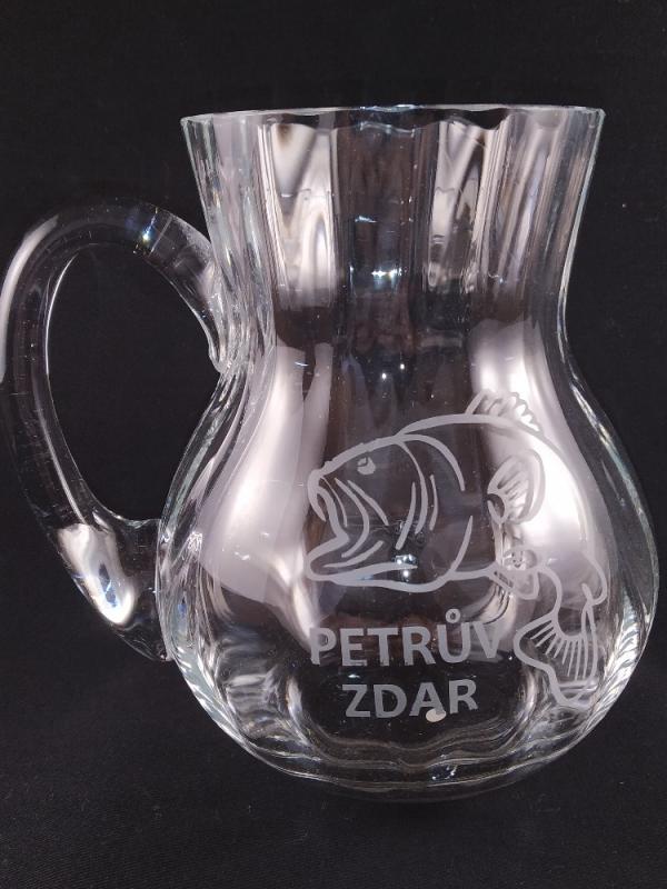Půllitr s pískovaným motivem "Petrův zdar" - obrázek
