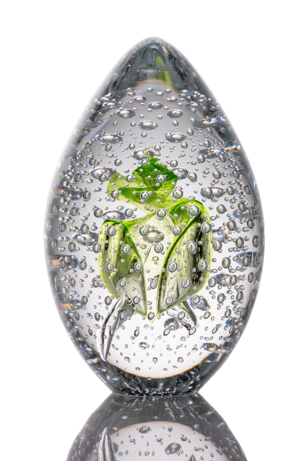 Skleněná dekorace "EGG" - obrázek