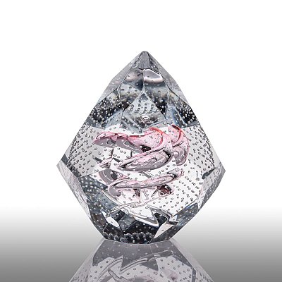 Diamant "Rose" - broušený skleněný objekt - obrázek