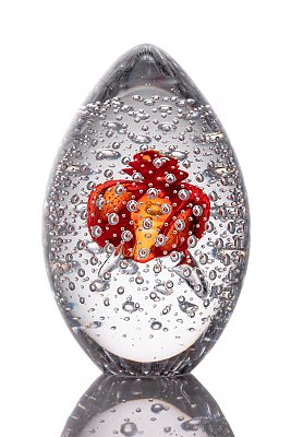 Skleněná dekorace "EGG" - obrázek