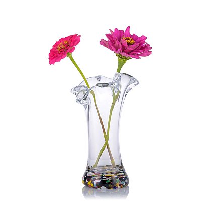 Skleněná váza "Šáteček" - obrázek