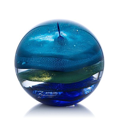 Skleněné těžítko - BALL BLUE - obrázek