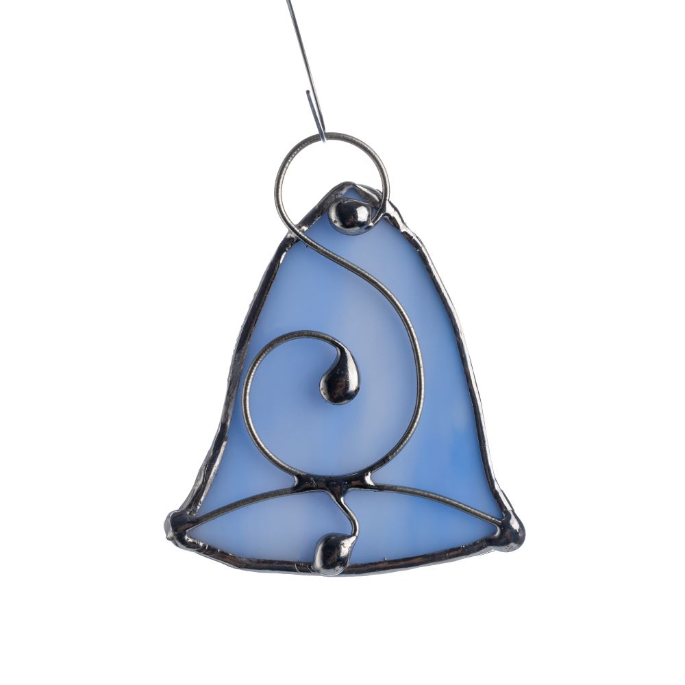 Skleněná vitráž - zvonek sv. modrý - obrázek