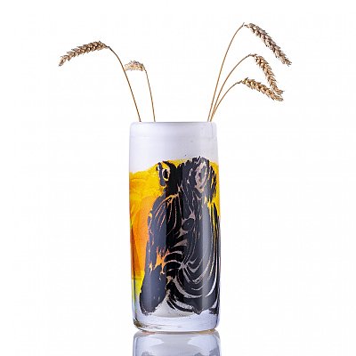 Skleněná váza "Zebra" - obrázek
