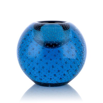 Skleněný svícen "Tears of the night" - BLUE - obrázek