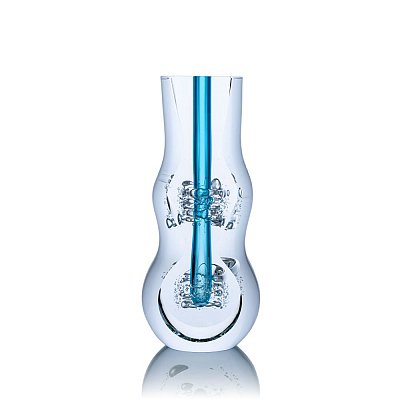 Skleněná broušená váza Crystal blue Kolekce Glass Rainbow - obrázek