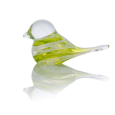 Skleněný ptáček - Zelený - obrázek