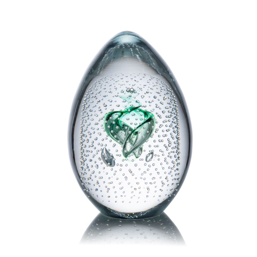 Skleněná dekorace EGG Darka green - obrázek