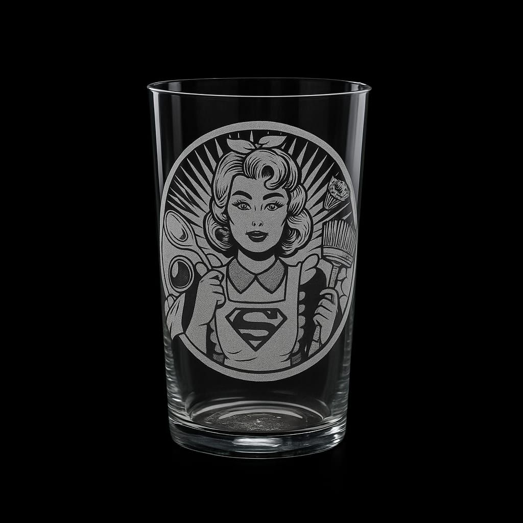 Sklenice Super žena - obrázek