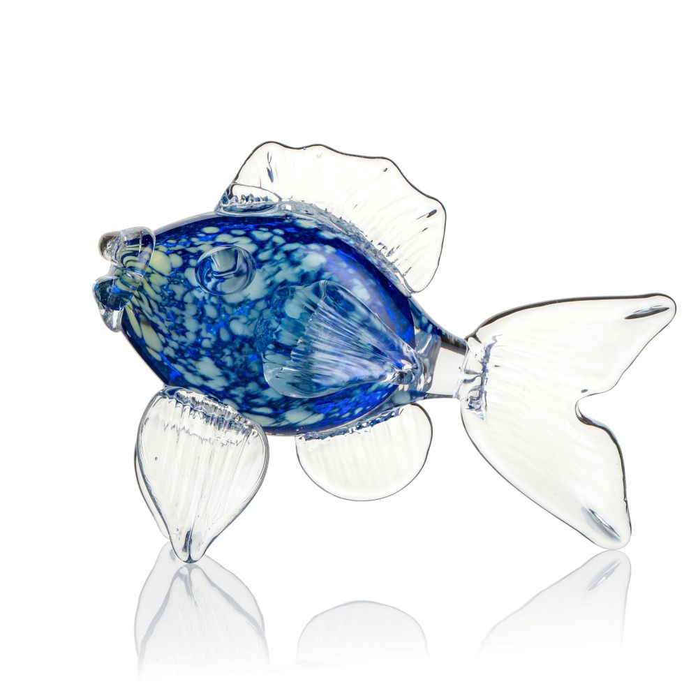 Skleněná ryba Blue Whisper - obrázek