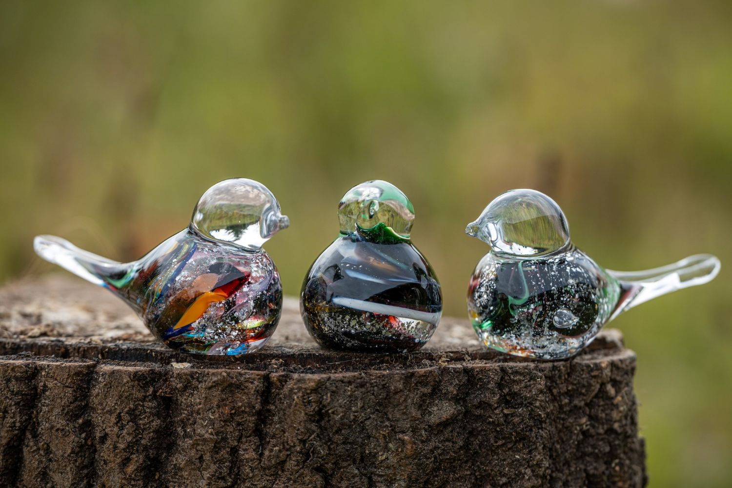 Skleněný ptáček Multi slída - obrázek