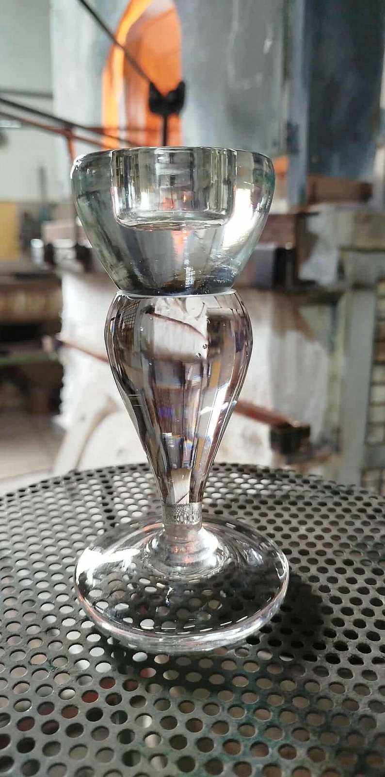 Skleněný svícen křišťál - obrázek