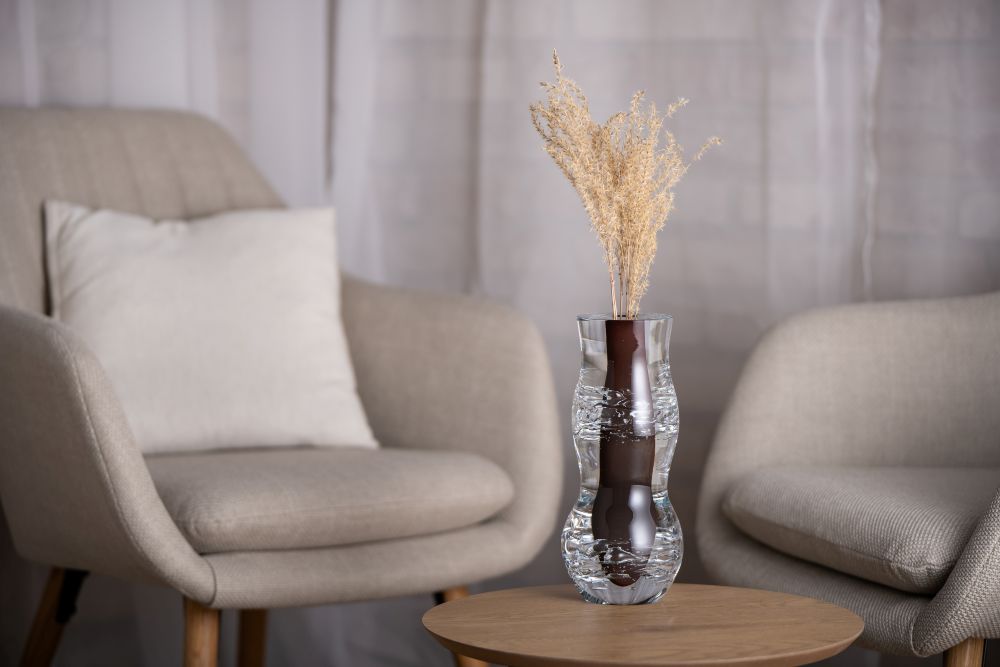 Skleněná váza Crystal brown - obrázek