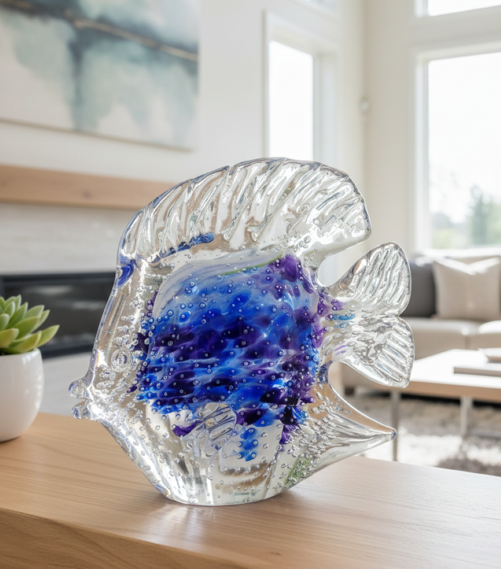 Skleněná ryba Akvarel - obrázek