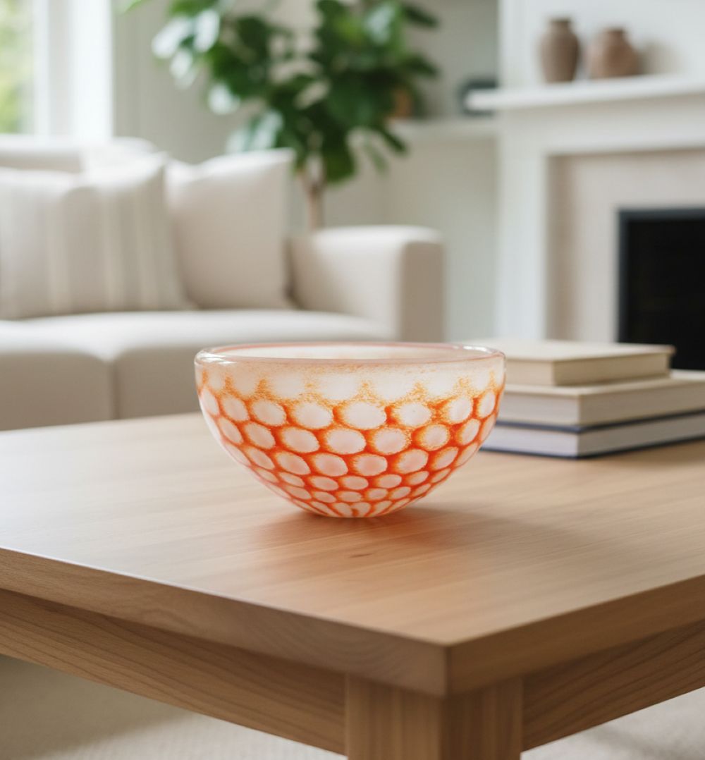 Skleněná miska White red - obrázek