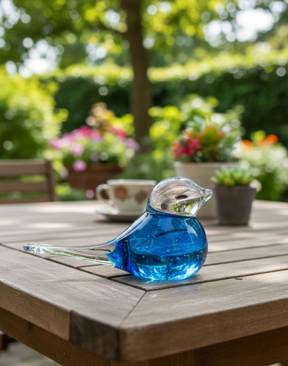 Skleněný ptáček Tyrkys - obrázek