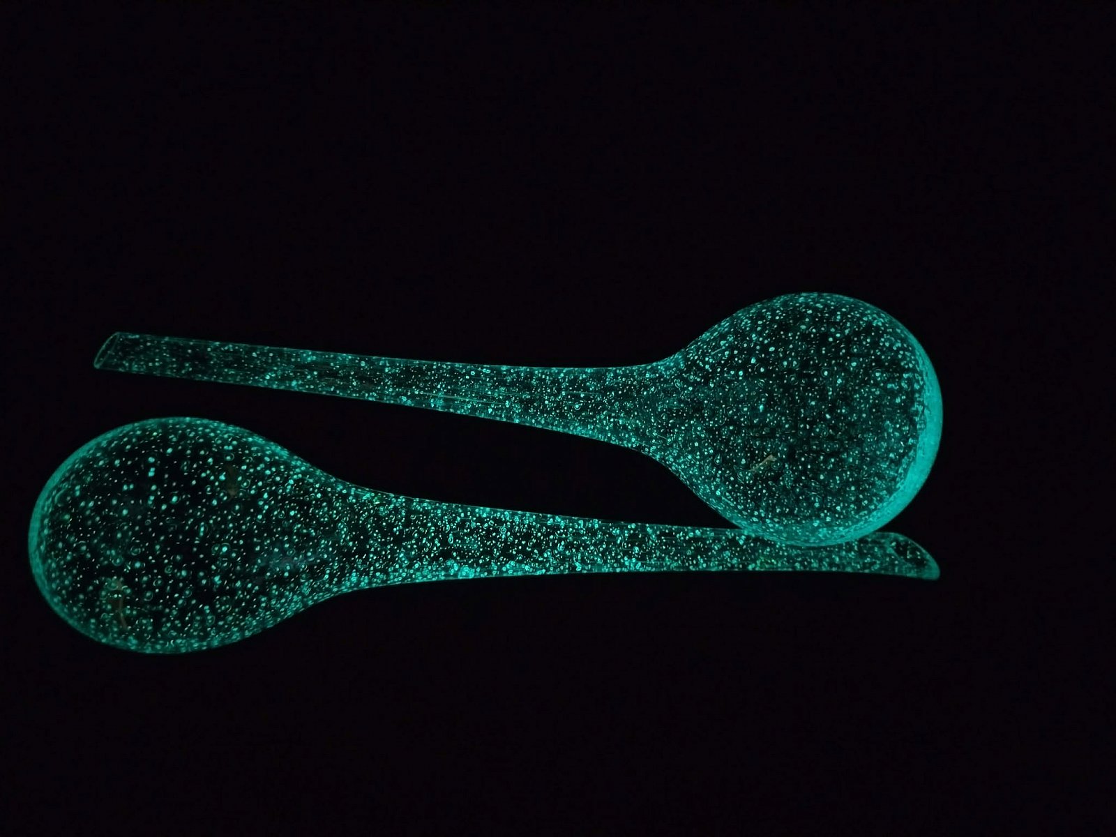 Skleněný zavlažovač svítící  2.jakost sada - obrázek