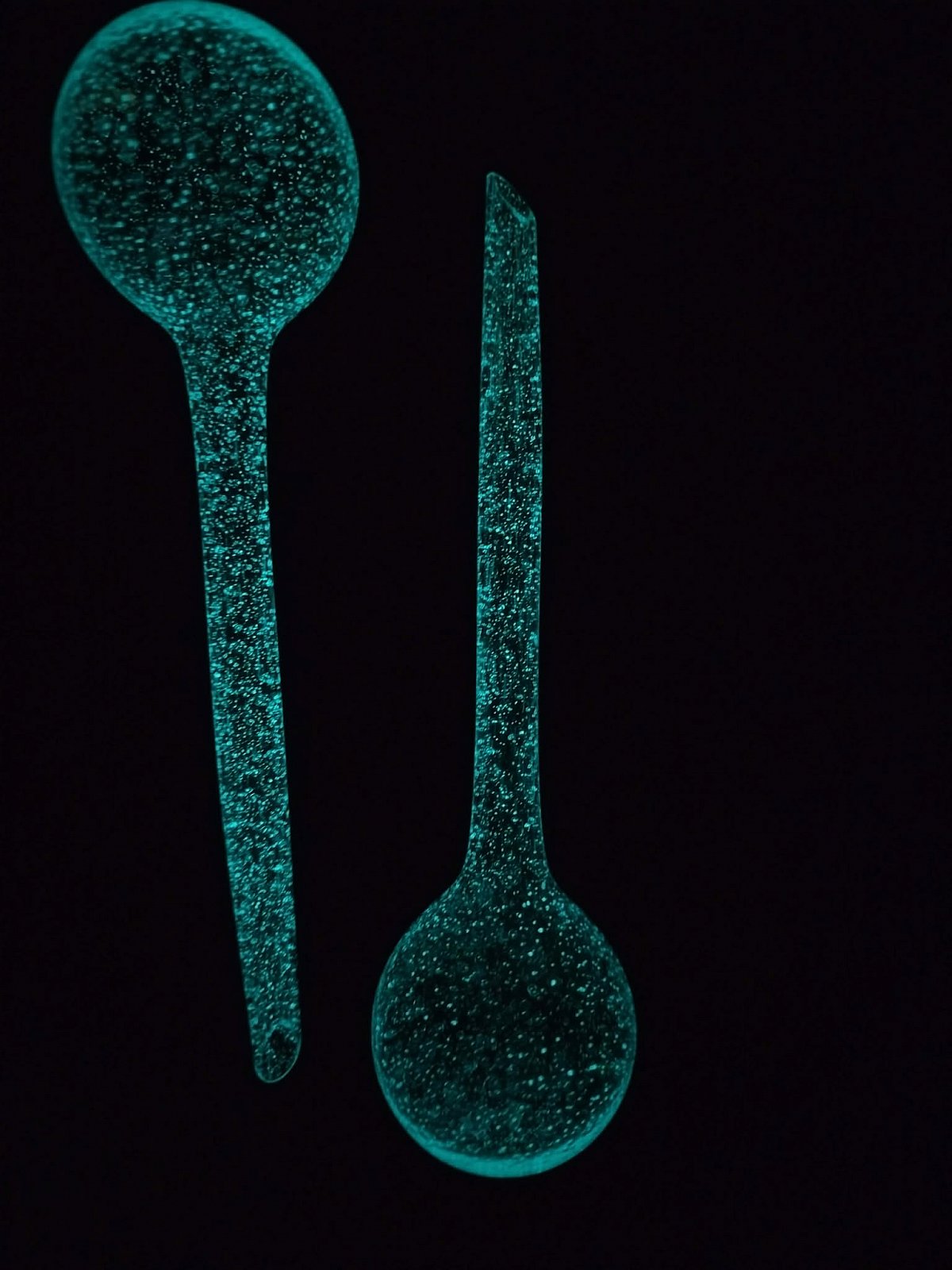 Skleněný zavlažovač svítící  2.jakost sada - obrázek