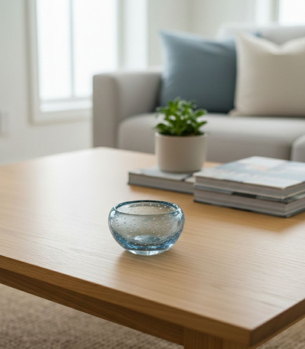 Skleněná miska Světle modrá 10cm - obrázek