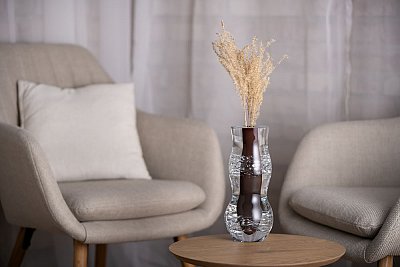 Skleněná váza Crystal brown - obrázek