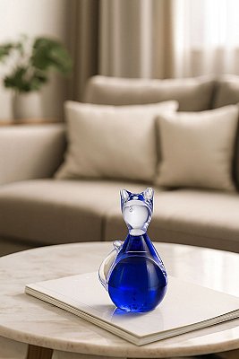 obr/003/i003512-sklenena-kocka-modra.jpg Skleněná kočka Modrá - obrázek