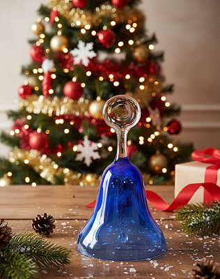 Skleněný zvoneček modrý - obrázek