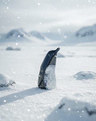 Skleněný tučńák - obrázek