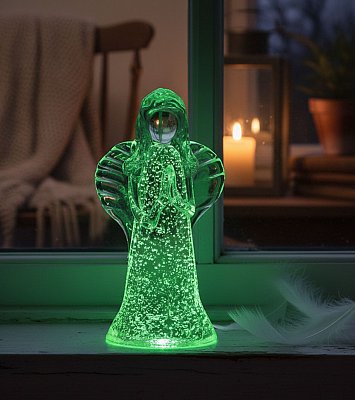 obr/003/i003764-skleneny-andel-svitici-zel.jpg Skleněný anděl s fluorescenčním pigmentem 12cm Zelený - obrázek