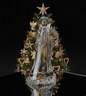 Skleněný anděl se sukýnkou Křišťál - obrázek