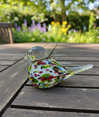 Skleněný ptáček Color - obrázek