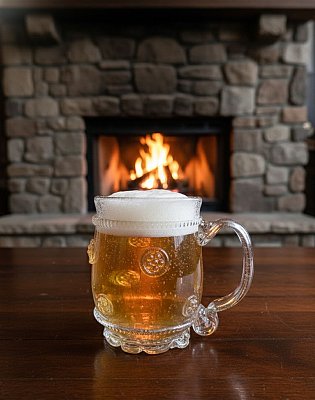 Skleněný půllitr s malinami Křišťál - obrázek