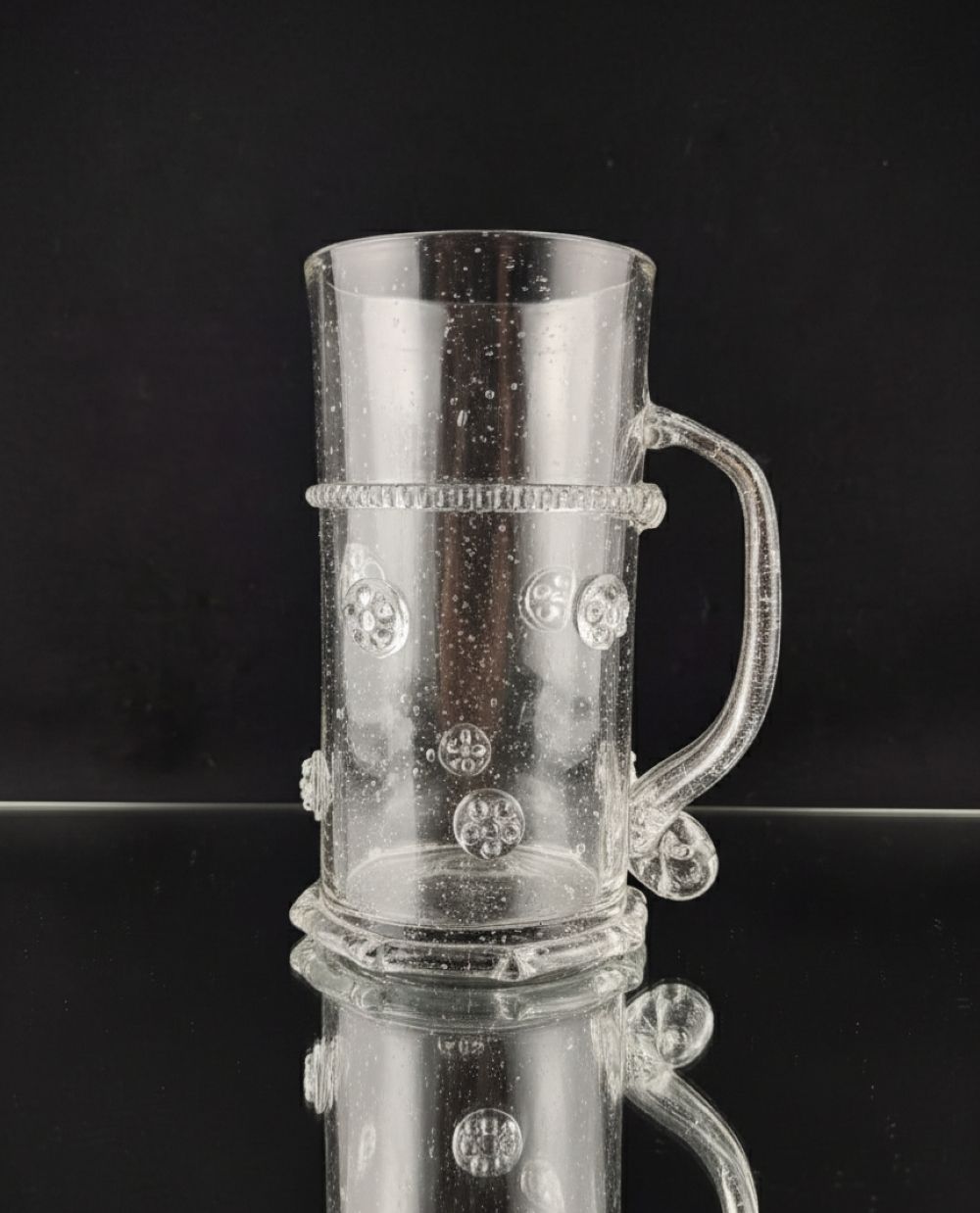 Sklenice s ouškem Křišťál s malinami 400ml - obrázek