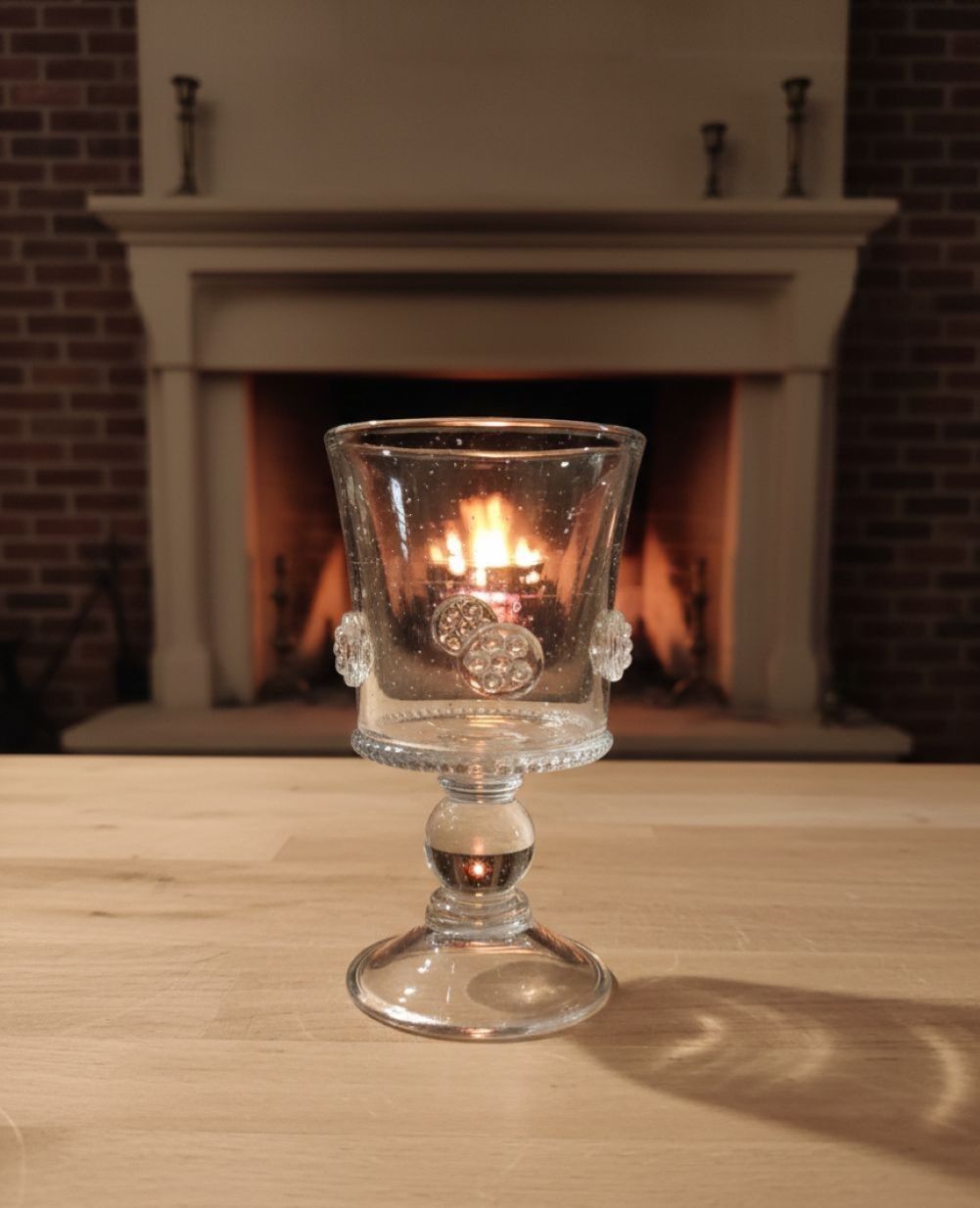 Skleněná číše Křišťál s malinami - obrázek