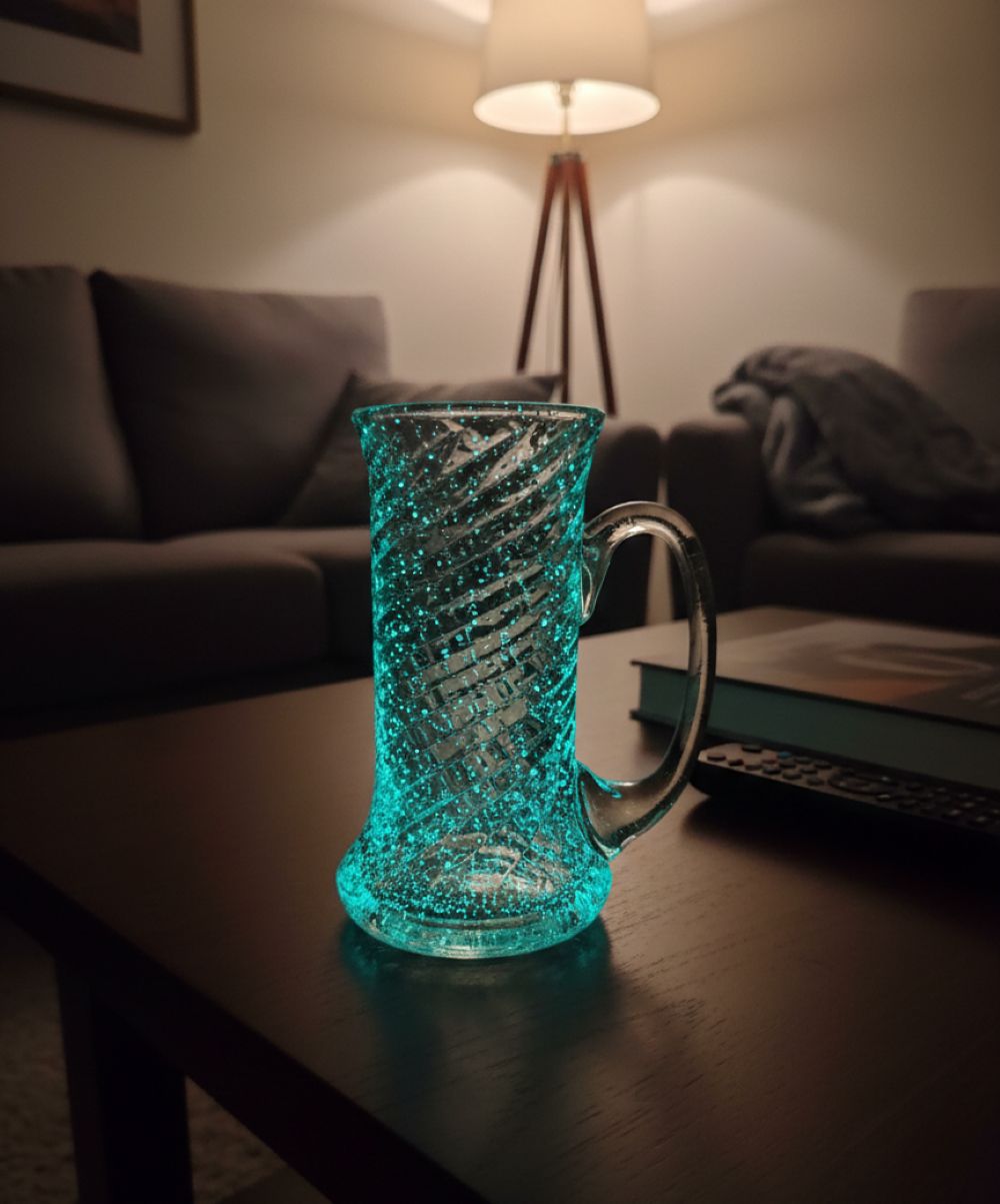 Fluorescenční svítící třetinka MODRÁ - obrázek