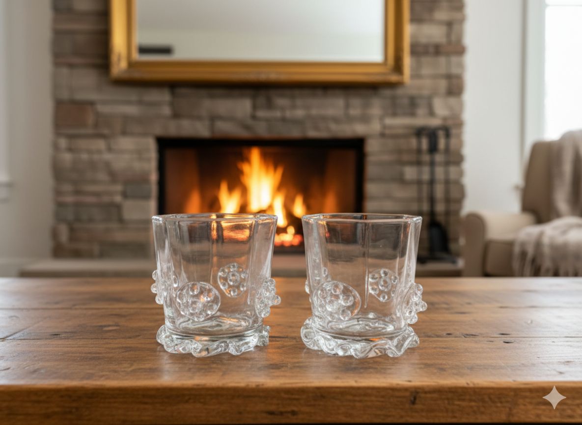 Sklenice s malinami Křišťál sada - obrázek