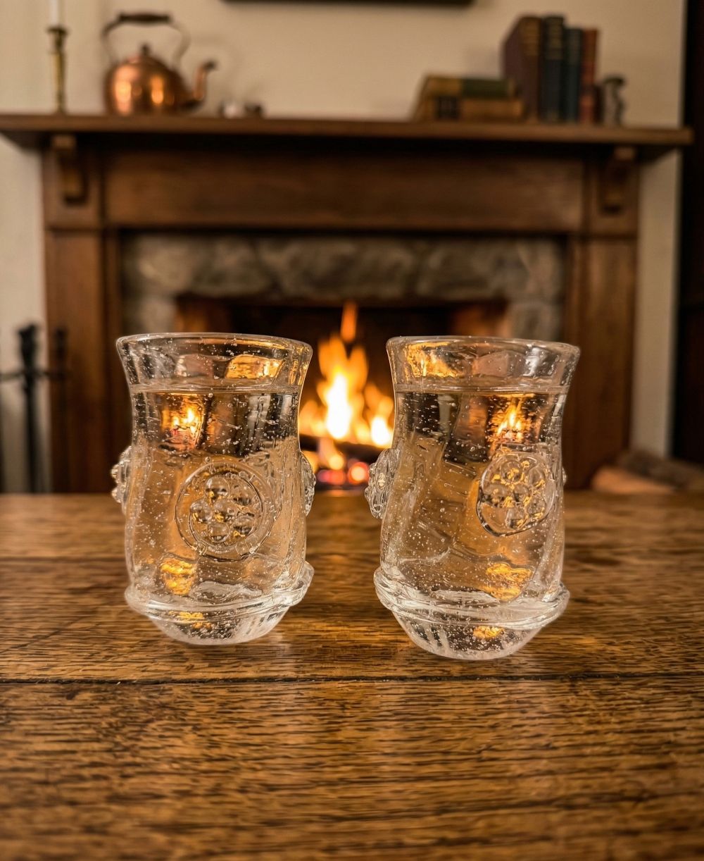 Skleněný panák s malinami Sada - obrázek