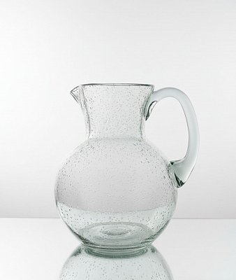 Fluorescenční svítící skleněný džbán ZELENÝ KOUŘ Doprodej - obrázek