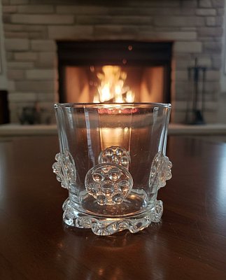 Sklenice s malinami Křišťál - obrázek