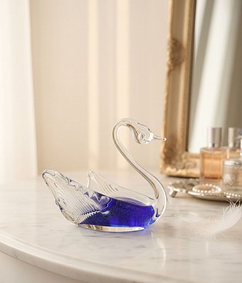 Skleněná labuť Modrá - obrázek