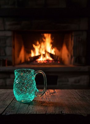 Fluorescenční svítící třetinka Modrá - obrázek