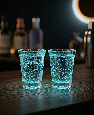 obr/004/i004099-svitici-sklenene-panaky-mo.jpg Skleněná sada panáků s fluorescenčním pigmentem Modrá - obrázek